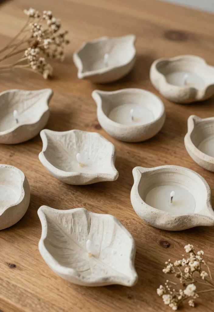 16 Plaster Candle Holder Ideas With Minimal Aesthetic 13 16 Plaster Candle Holder Ideas With Minimal Aesthetic - 12. Candle Holders Inspired by Nature 1