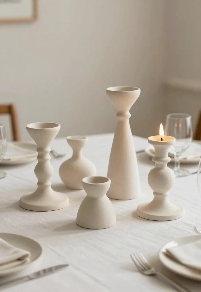 16 Plaster Candle Holder Ideas With Minimal Aesthetic 14 16 Plaster Candle Holder Ideas With Minimal Aesthetic - 13. Elegant Candle Holder Sets 1