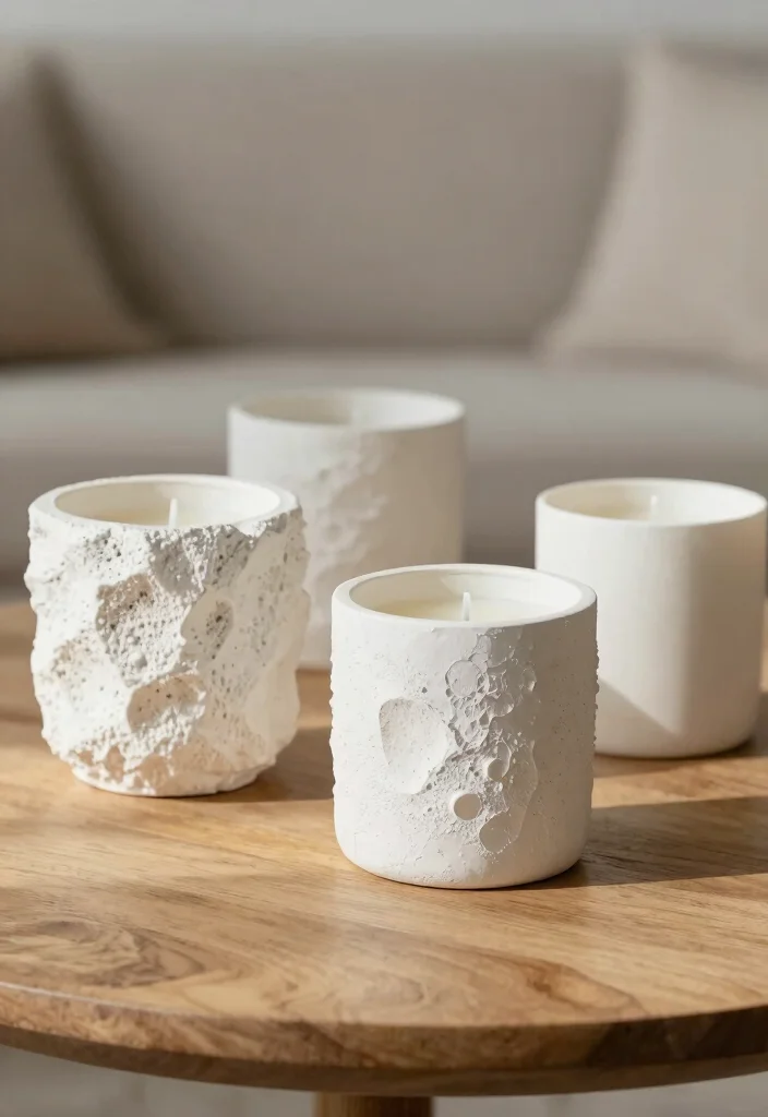 16 Plaster Candle Holder Ideas With Minimal Aesthetic 4 16 Plaster Candle Holder Ideas With Minimal Aesthetic - 3. Textured Finishes for Added Depth 1