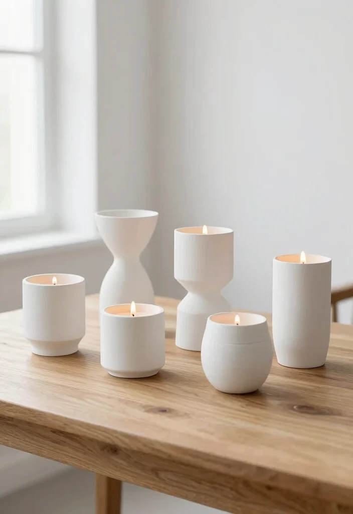 16 Plaster Candle Holder Ideas With Minimal Aesthetic 9 16 Plaster Candle Holder Ideas With Minimal Aesthetic - 8. Monochrome Magic with White Plaster 1