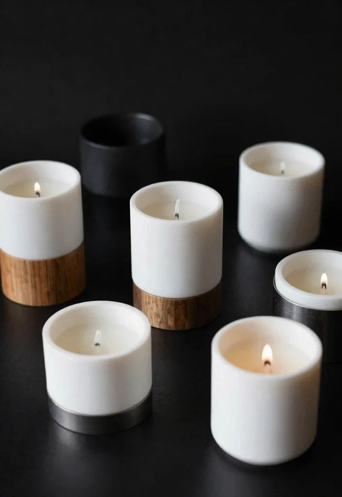 16 Plaster Candle Holder Ideas With Minimal Aesthetic 10 16 Plaster Candle Holder Ideas With Minimal Aesthetic - 9. Candle Holders with Mixed Materials 1