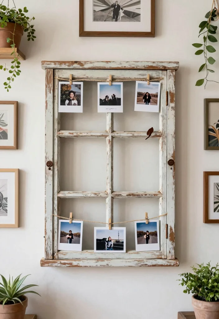 16 Shabby Chic Wall Decor Ideas With Vintage Romance 16 16 Shabby Chic Wall Decor Ideas With Vintage Romance - 15. Upcycled Window Frames 1