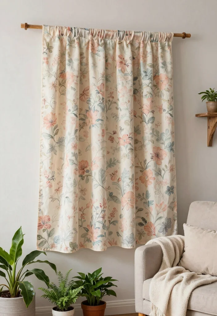 16 Shabby Chic Wall Decor Ideas With Vintage Romance 4 16 Shabby Chic Wall Decor Ideas With Vintage Romance - 3. Floral Fabric Wall Hangings 1