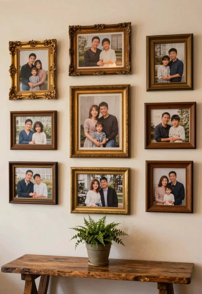 16 Shabby Chic Wall Decor Ideas With Vintage Romance 9 16 Shabby Chic Wall Decor Ideas With Vintage Romance - 8. Antique Frames with Family Photos 1