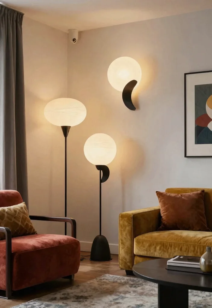 16 Wall Lamp Living Room Ideas With Cozy Ambient Glow 13 16 Wall Lamp Living Room Ideas With Cozy Ambient Glow - 12. Unique Sculptural Designs 1