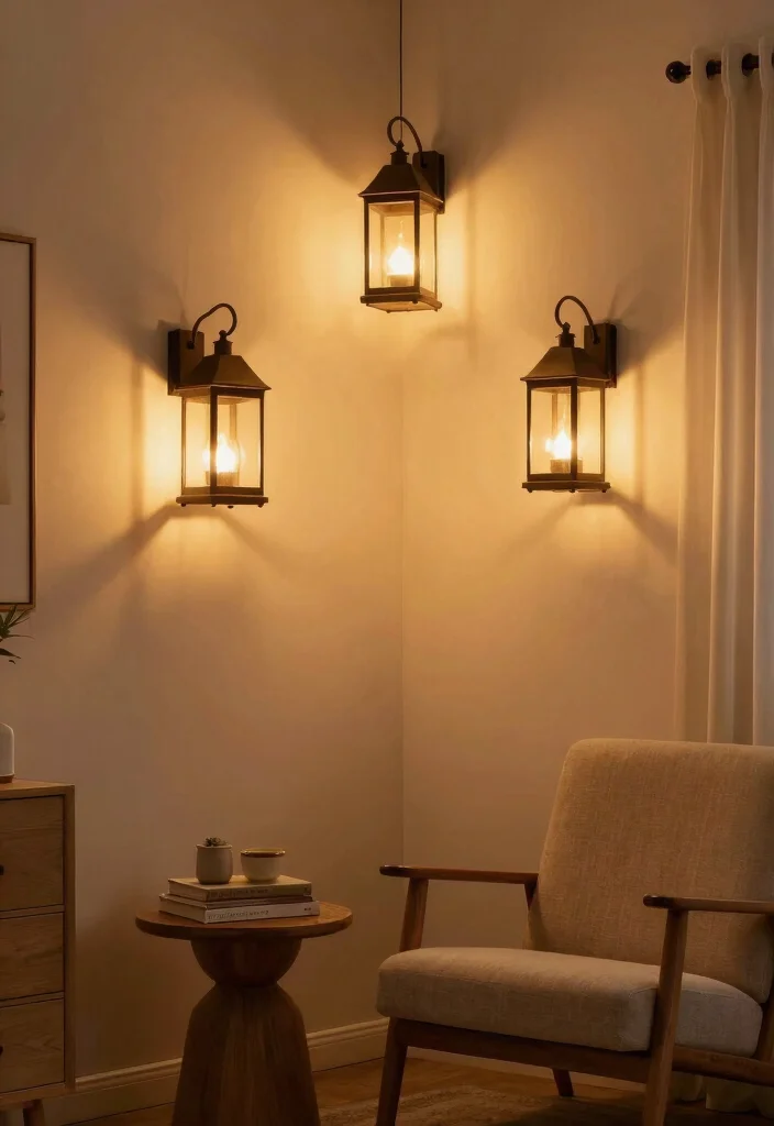 16 Wall Lamp Living Room Ideas With Cozy Ambient Glow 14 16 Wall Lamp Living Room Ideas With Cozy Ambient Glow - 13. Wall Lanterns for Cosy Corners 1