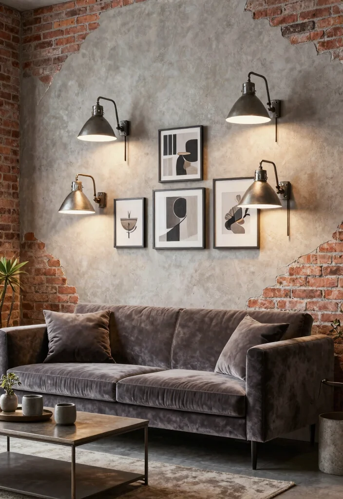 16 Wall Lamp Living Room Ideas With Cozy Ambient Glow 4 16 Wall Lamp Living Room Ideas With Cozy Ambient Glow - 3. Vintage Industrial Style 1
