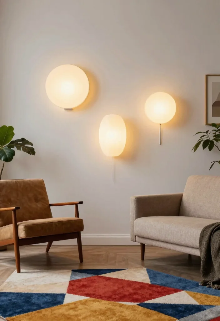 16 Wall Lamp Living Room Ideas With Cozy Ambient Glow 6 16 Wall Lamp Living Room Ideas With Cozy Ambient Glow - 5. Mid-Century Modern Touch 1
