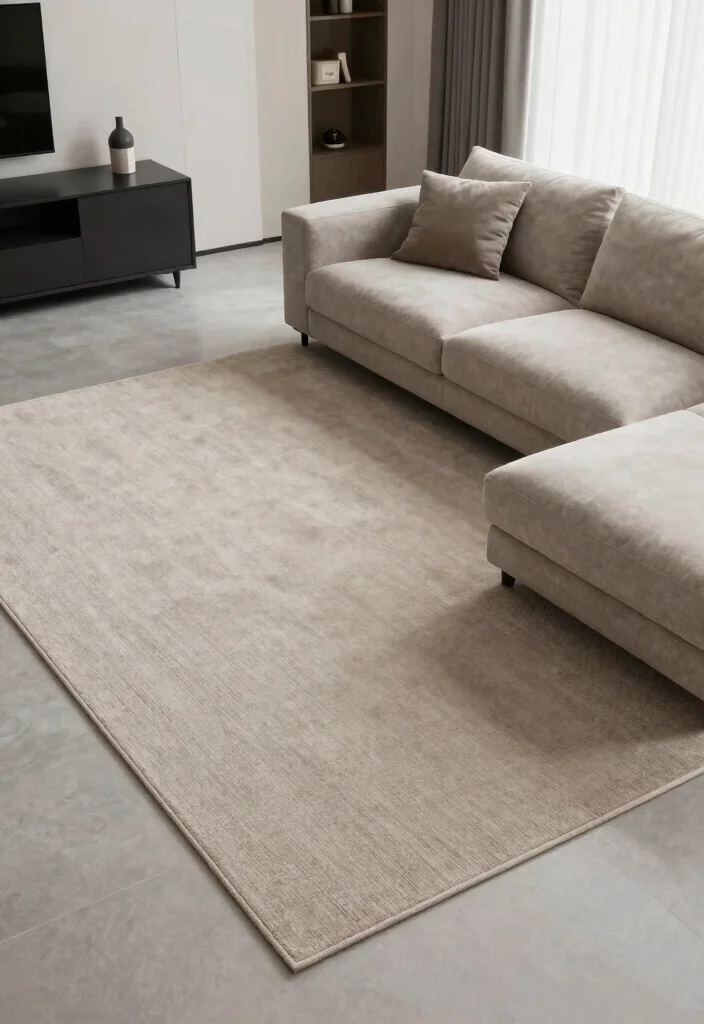 17 Living Room Carpet Ideas Area Rugs That Define the Space - 16. Modern Minimalist Rugs 1