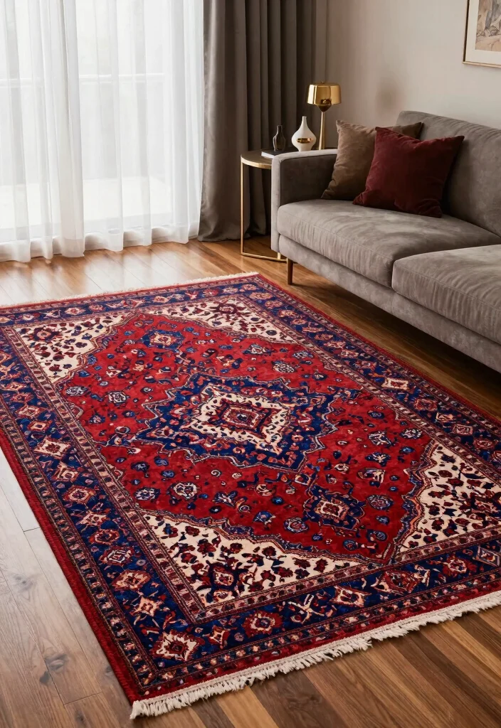 17 Living Room Carpet Ideas Area Rugs That Define the Space - 6. Vintage Persian Rugs 1