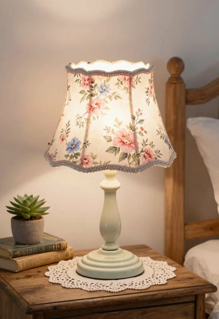 17 Shabby Chic Lamp Shades Ideas With Soft Vintage Touch 2 17 Shabby Chic Lamp Shades Ideas With Soft Vintage Touch - 1. Soft Floral Patterns 1
