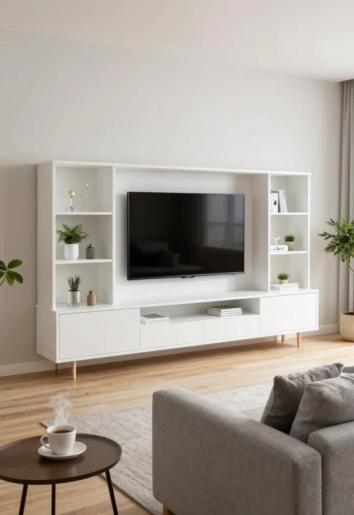 17 TV Stand Cabinet Ideas With Smart Storage Solutions 2 17 TV Stand Cabinet Ideas With Smart Storage Solutions - 1. Minimalist Marvels 1