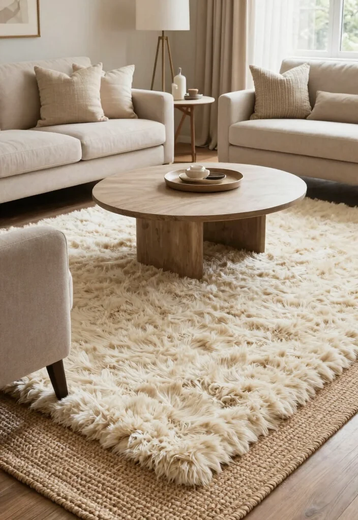 18 Area Rug Over Carpet Ideas That Layer Beautifully 18 18 Area Rug Over Carpet Ideas That Layer Beautifully - 17. Elevate with Layered Textures 1