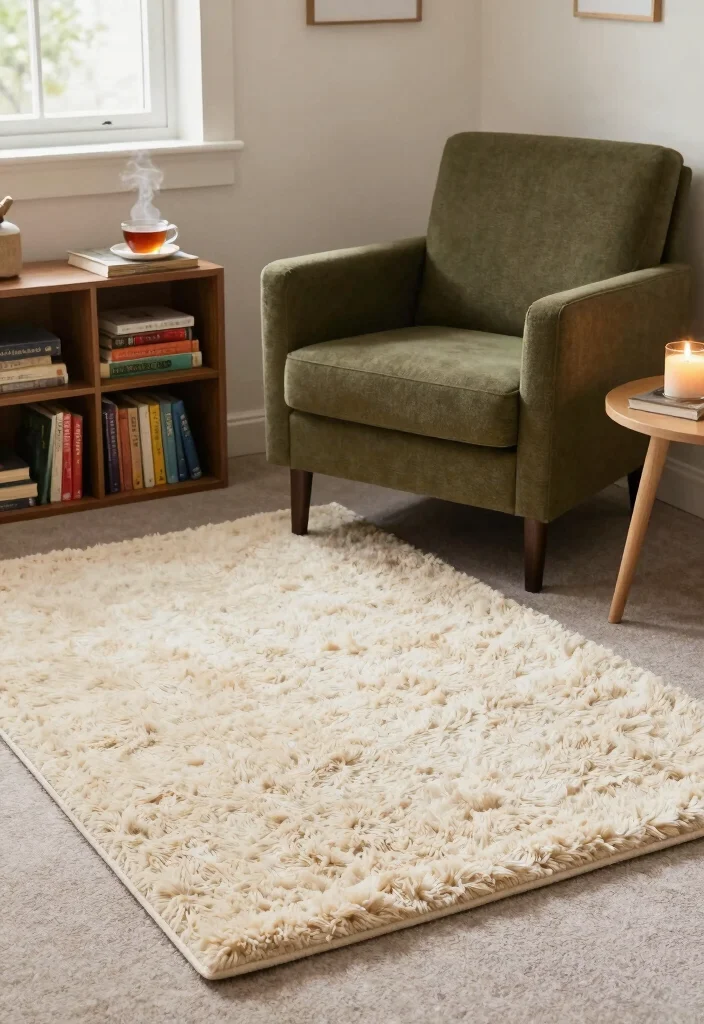 18 Area Rug Over Carpet Ideas That Layer Beautifully 3 18 Area Rug Over Carpet Ideas That Layer Beautifully - 2. Create a Cozy Reading Nook 1