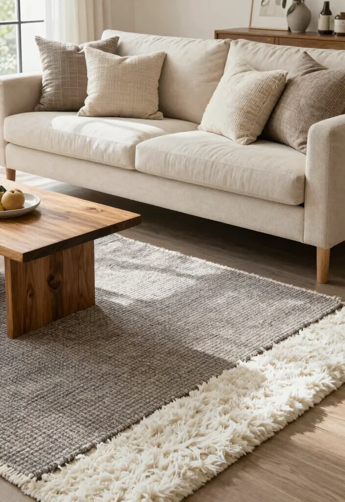18 Area Rug Over Carpet Ideas That Layer Beautifully 5 18 Area Rug Over Carpet Ideas That Layer Beautifully - 4. Layer with Texture 1
