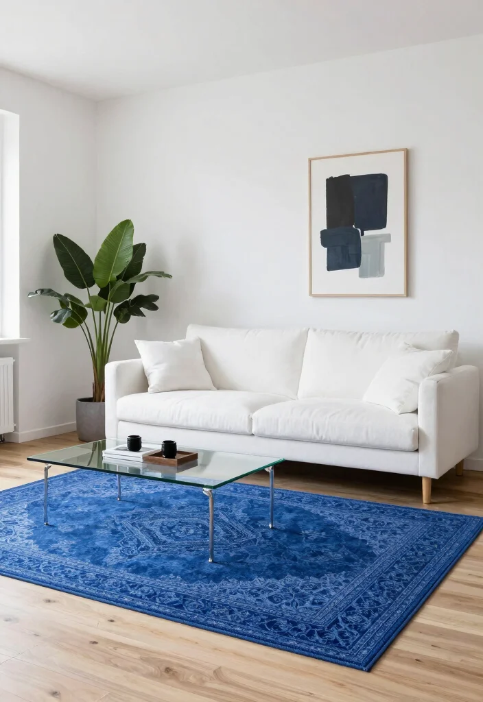 18 Blue Persian Rug Living Room Ideas With Luxe Character 4 18 Blue Persian Rug Living Room Ideas With Luxe Character - 3. Minimalist Flair 1