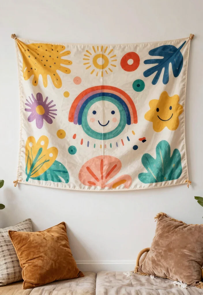 18 Boho Wall Decor Ideas With Free Spirited Charm 19 18 Boho Wall Decor Ideas With Free Spirited Charm - 18. Playful Wall Banners 1