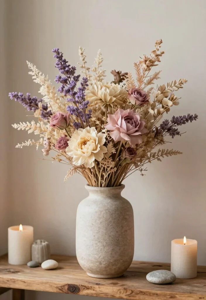 18 Boho Wall Decor Ideas With Free Spirited Charm 9 18 Boho Wall Decor Ideas With Free Spirited Charm - 8. Dried Flower Arrangements 1