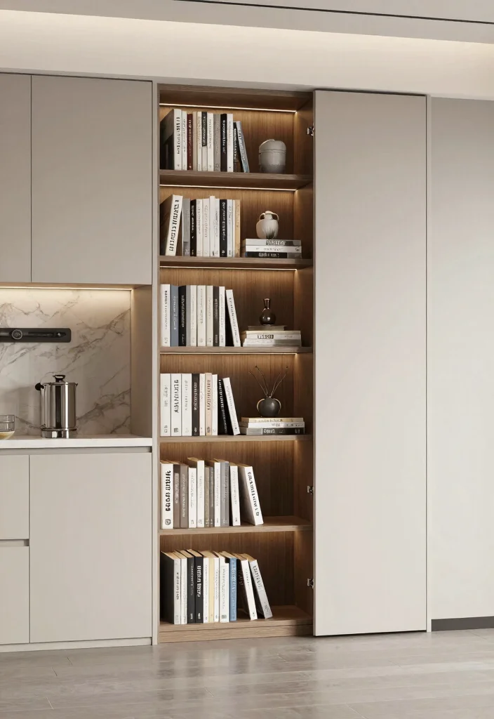 18 Bookshelf Hidden Door Ideas With Secret Room Vibes 18 18 Bookshelf Hidden Door Ideas With Secret Room Vibes - 17. Hidden Pantry Behind Bookshelves 1